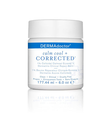 Dermadoctor Calm Cool + Corrected Clinical Hydra Repair Cream For Face And Body With 1% Colloidal Oatmeal, Moisturizing Balm For Dry, Itchy, Irritated Eczema And Dermatitis Skin Relief - 6 Oz