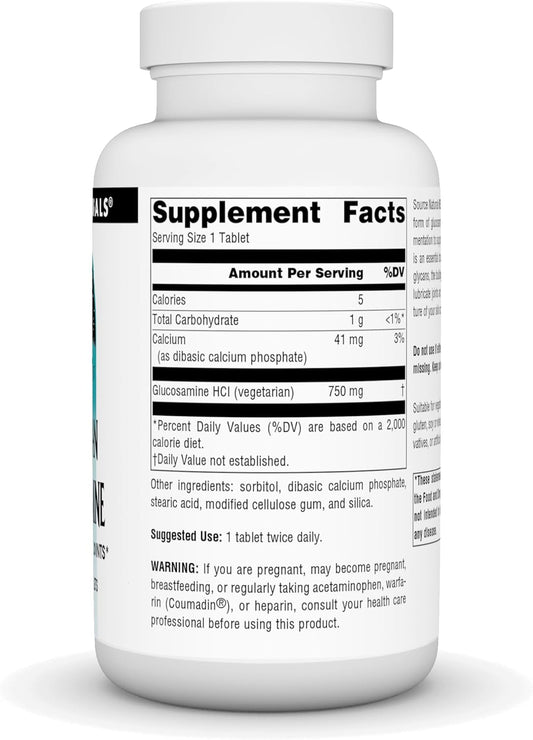 Source Naturals Vegetarian Glucosamine, Promotes Healthy Joints*, 750 mg - 120 Tablets
