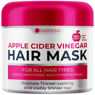 Apple Cider Vinegar Hair Conditioner Mask - Sulfate SLS Paraben Free Deep Treatment with Argan Oil for Dry Damaged Hair - Split End Moisturizer, Hydrating Conditioning Product for All Hair Types