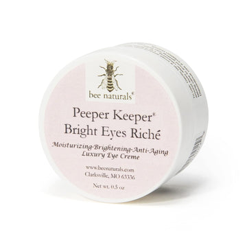 Bee Naturals Peeper Keeper Bright Eyes Riche Eye Crème - Hydrates & Reduces Fine Lines with Wheat Germ, Sesame Oil, Calendula Anti- Aging Peptide