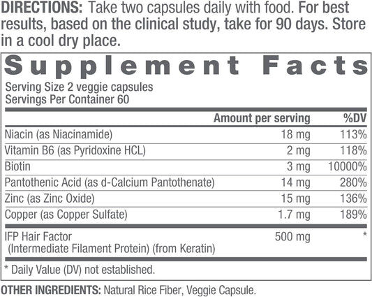 Hair Nutrition, Womens Hair Growth Supplement, Clinically Proven To Grow Hair, Reduce Hair Loss, Doctor-Formulated For Stronger, Thicker Hair With Keratin, Biotin