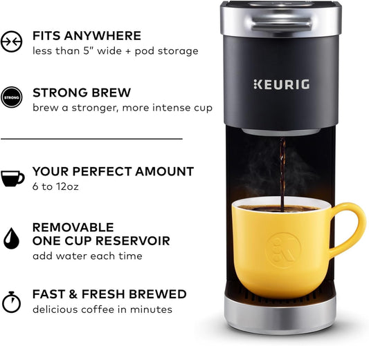 Keurig K-Mini Plus Single Serve K-Cup Pod Coffee Maker, Black