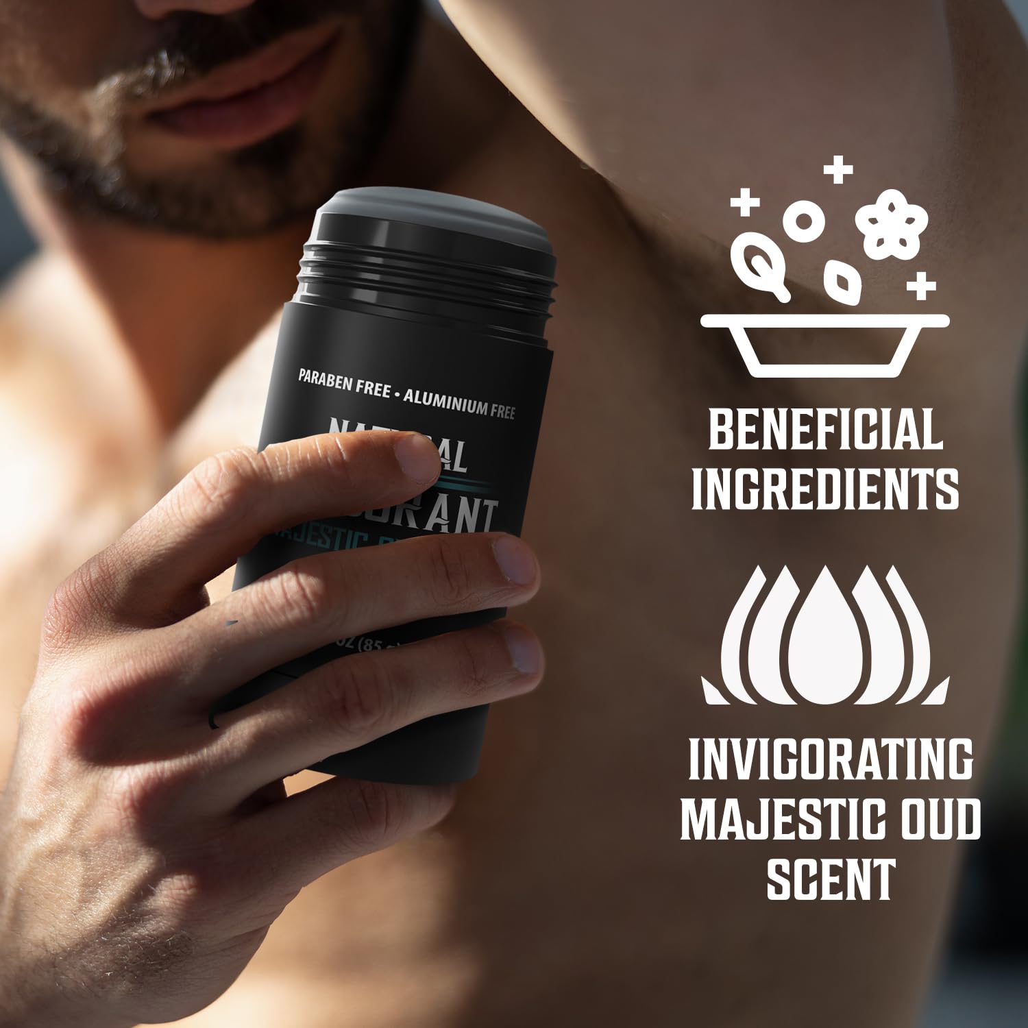 Viking Revolution Majestic Oud Deodorant for Men - Natural Deodorant for Men Charcoal Deodorant Men with Shea Butter, Coconut Oil, Baking Soda, Beeswax - Mens Deodorant Aluminum Free (3oz) : Beauty & Personal Care