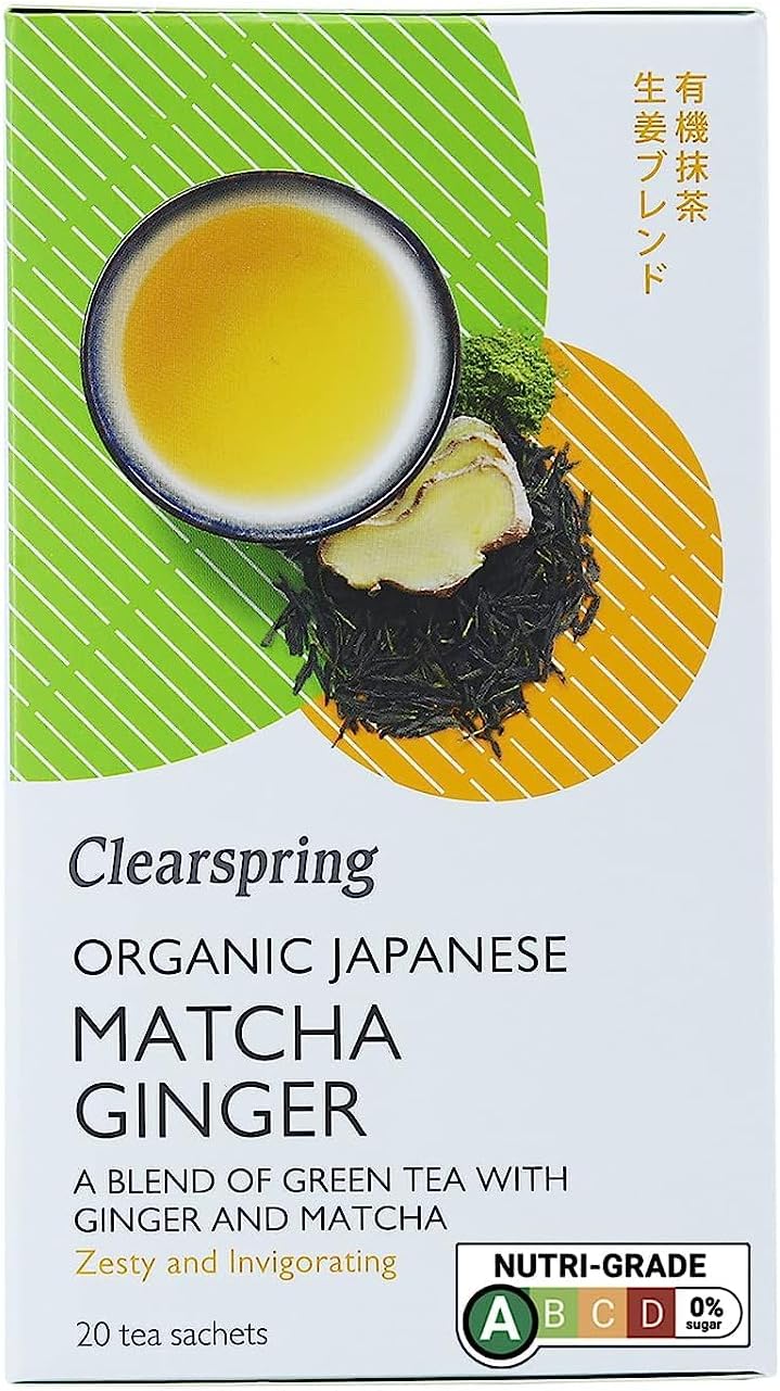Clearspring Organic Japanese Matcha Ginger - 20 Tea Sachets