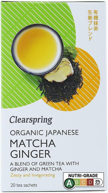 Clearspring Organic Japanese Matcha Ginger - 20 Tea Sachets