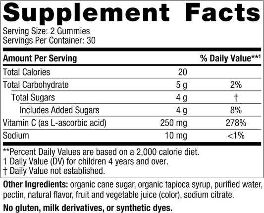 Nordic Naturals Kids Vitamin C Gummies - Tangy Tangerine - 60 Gummies - Vegan Vitamin C Supplement - Children?s Immunity and Antioxidant Support - 250 mg Vitamin C per Serving - 30 Servings