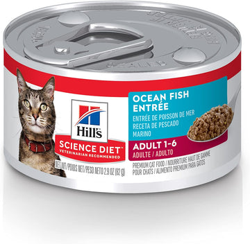 Hill'S Science Diet Adult 1-6, Adult 1-6 Premium Nutrition, Wet Cat Food, Ocean Fish Minced, 2.9 Oz Can, Case Of 24