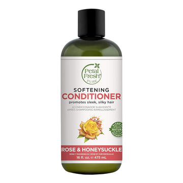 Petal Fresh Pure Softening Rose & Honeysuckle Conditioner, Provides Intense Softness, For All Hair Types, Natural Essential Oils, Vegan and Cruelty Free, 16 Fl oz