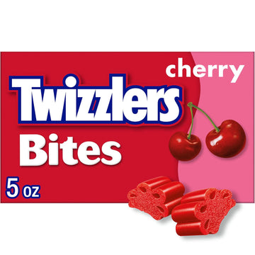 Twizzlers Bites Cherry Candy Boxes, Red, 5 Ounce (Pack Of 12)