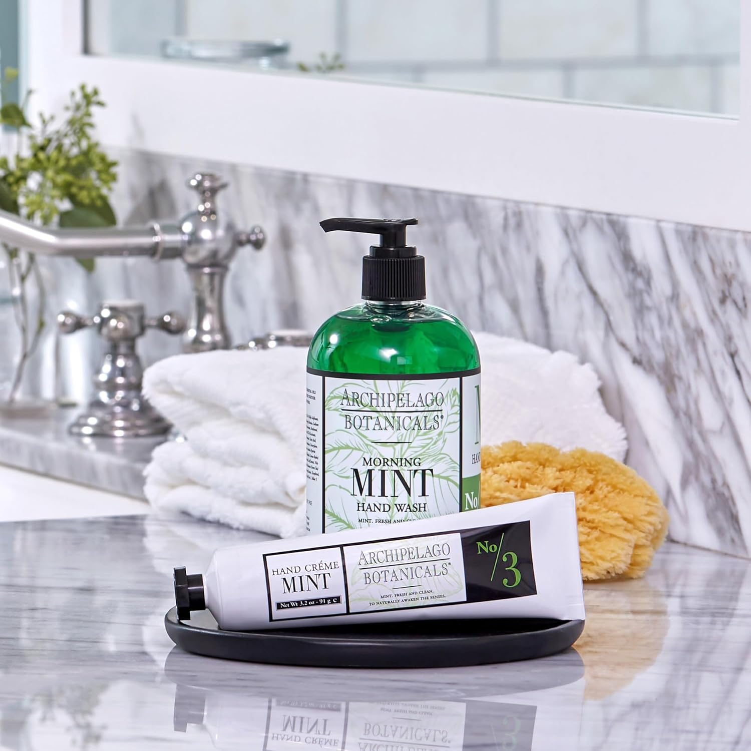 Archipelago Botanicals Morning Mint Liquid Hand Soap, Moisturizing Daily Hand Wash With Soap Pump, Kitchen Or Bathroom Hand Soap, 17.0 Fl. Oz. : Hand Soaps : Beauty & Personal Care