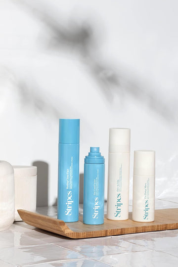 Stripes Beauty Naomi Watts The Cool Factor And Resting Clean Face Bundle Hydrating Facial Mist And Cleanser Soothes Calm Dry Dehydrated Skin Infused With Aloe Vera And Squalane Ceramides