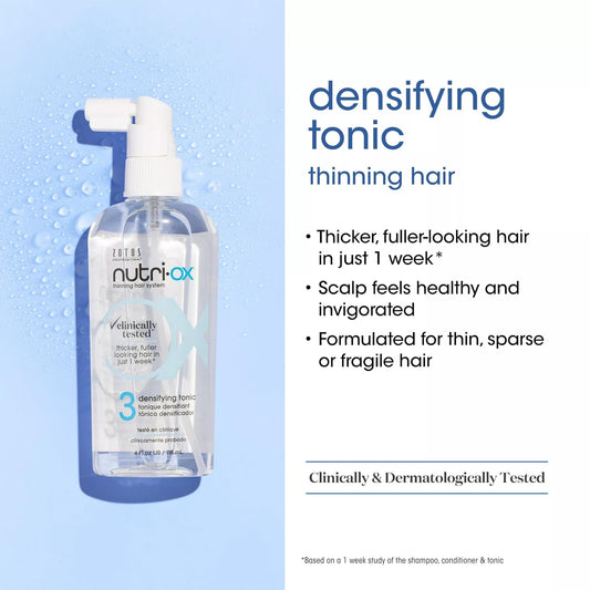 NUTRI-OX Densifying Tonic Thicker, Fuller-Looking Hair | For Extremely Thin Hair | 30-Day Supply | Clinically & Dermatologically Tested | Color-Safe