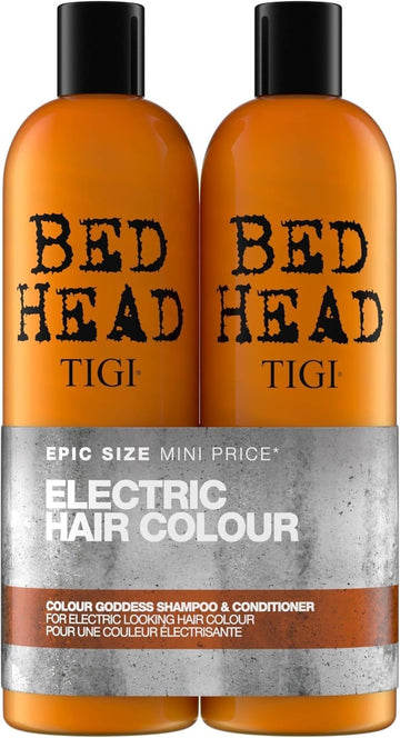 Bed Head by TIGI | Colour Goddess Shampoo and Conditioner Set | Professional Hair Treatment For Coloured Hair | Nourishing And Moisturising | 750 ml (Pack of 2)