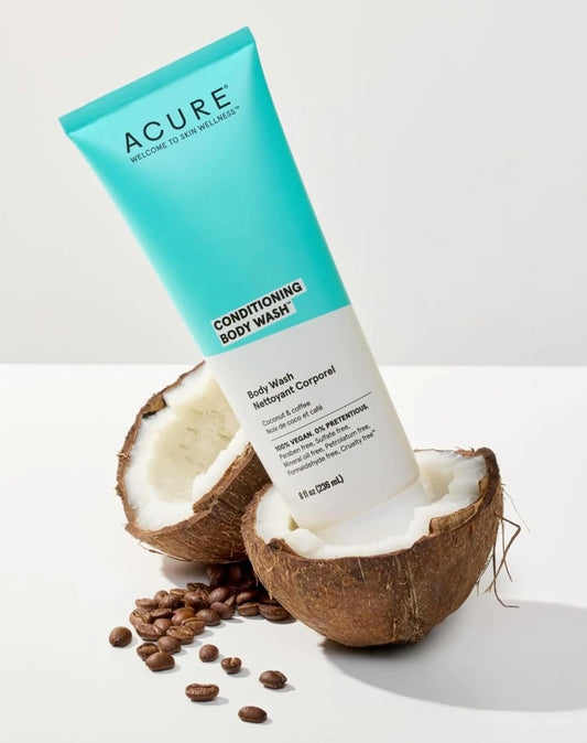 Acure Conditioning Body Wash | 100% Vegan | With Argan Oil, Coffee Seed Oil, & Coconut Water - 8 Oz