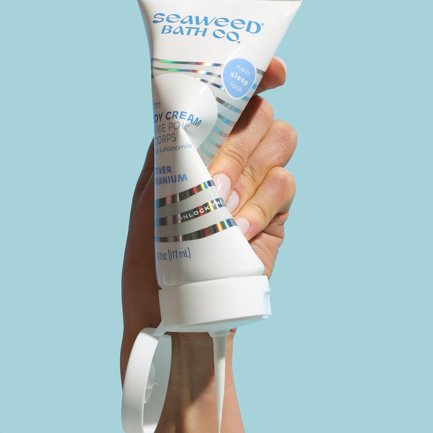 Seaweed Bath Co. Calm Body Cream, Vetiver Geranium Scent, 6 Ounce, Relaxing Hand & Body Lotion Moisturizer For Dry Skin, Sustainably Harvested Seaweed, Oat Milk, Chamomile : Beauty & Personal Care