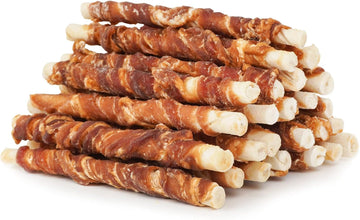 Mon2Sun 5 Inch Duck Wrapped Rawhide Dog Treats For Puppy And Small Dogs, Promotes Dental Health, Dog Snacks 8.82 Oz