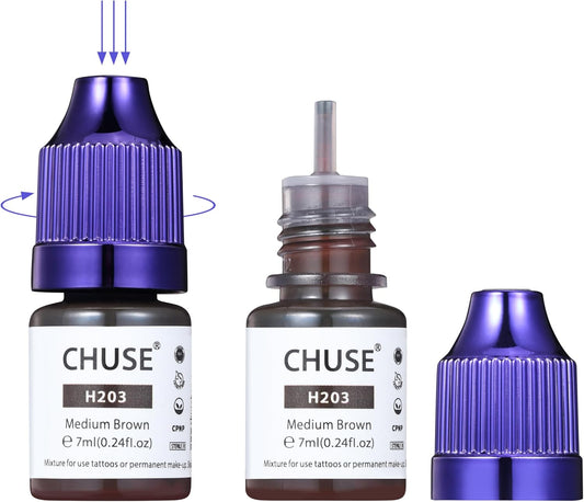 Chuse Pmu Hybrid Liquid Eyebrow Pigments 0.24Oz/7Ml (H204 Light Brown)