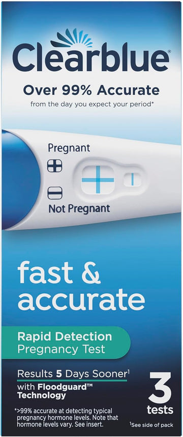 Clearblue Rapid Detection Pregnancy Test, Home Pregnancy Kit, 3 Count