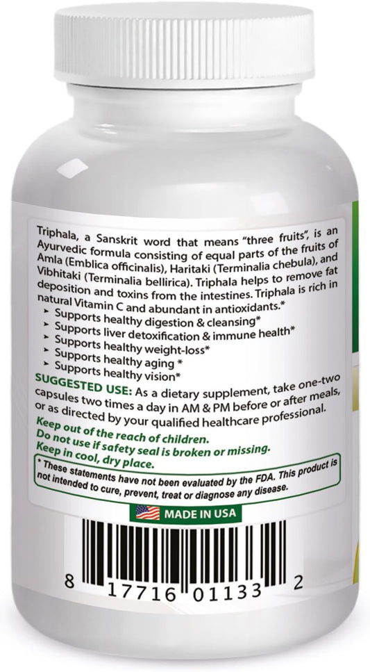 Best Naturals Triphala 750 mg 120 Vcaps