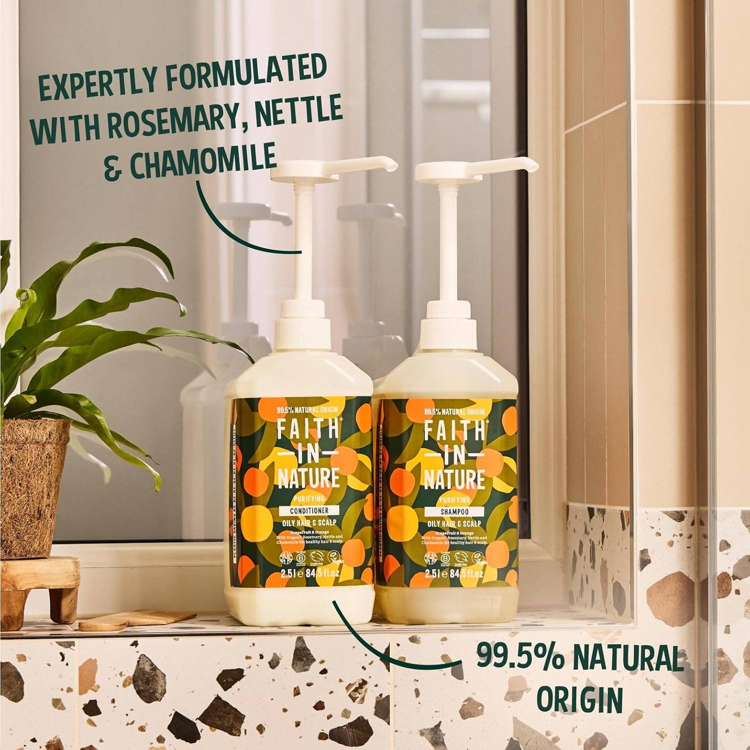 Faith In Nature Natural Grapefruit & Orange Conditioner, Purifying for Oily Hair & Scalp, Vegan & Cruelty Free, No SLS, Silicones or Parabens, 2.5L Refill : Amazon.co.uk: Beauty