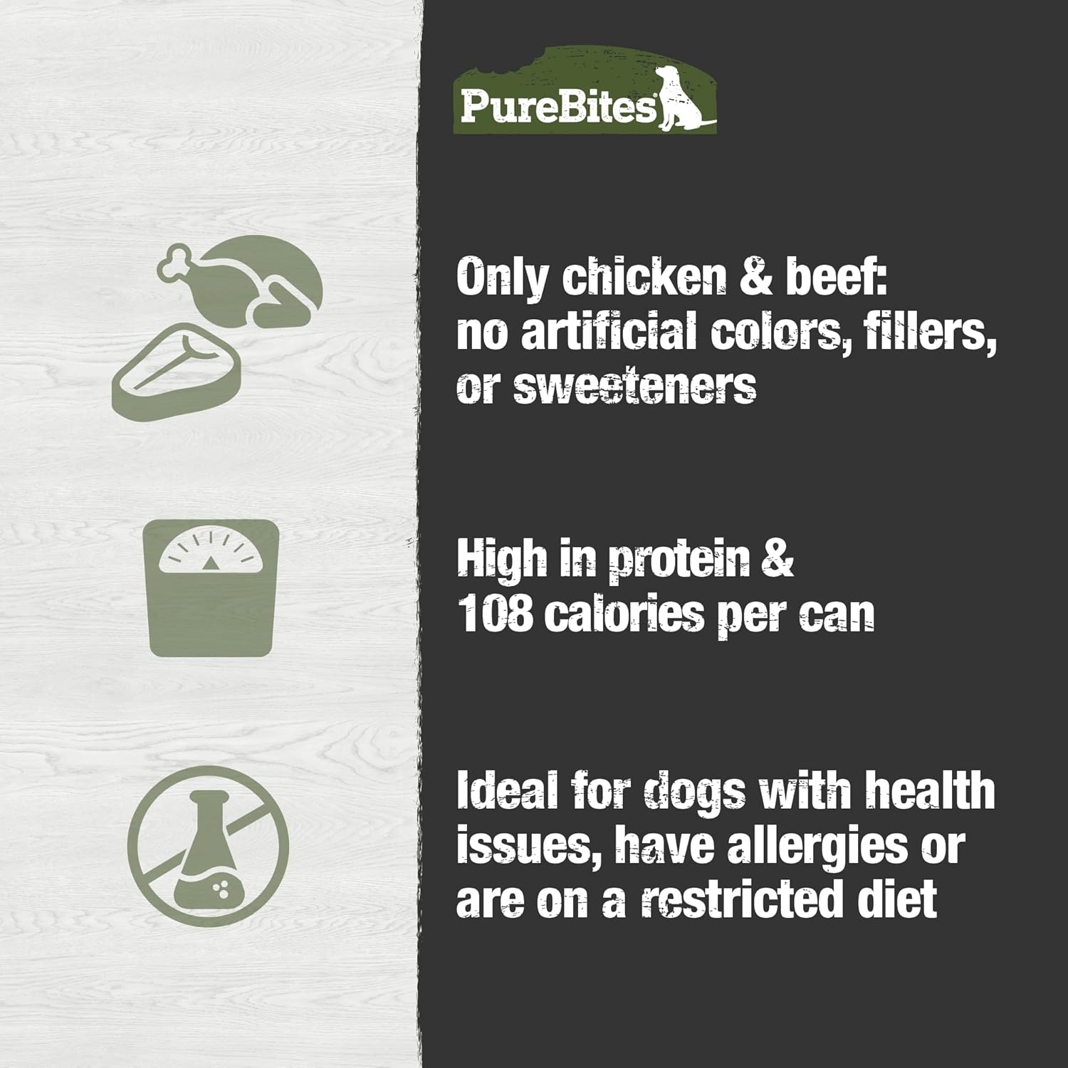 PureBites Chicken & Beef Pates for Dogs, only 2 Ingredients, case of 12 : Pet Supplies