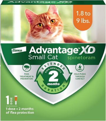 Advantage Xd Small Cat Flea Prevention & Treatment For Cats 1.8-9Lbs. | 1-Topical Dose, 2-Months Of Protection Per Dose