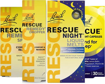 Rescue Remedy Day & Night Dropper Bundle Pack, Restful Nights, And Balanced Days