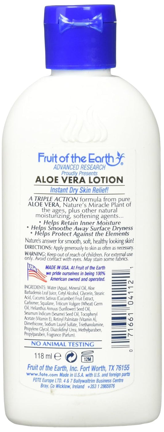 Fruit Of The Earth Bogo Lotion Aloe Vera Skin Cooling 11 Ounce (325Ml) Twin Pack