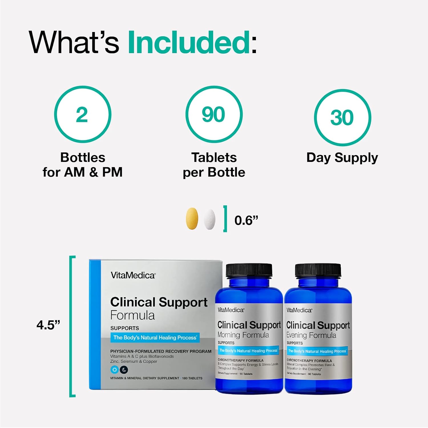 VitaMedica | Clinical Support Formula | Promotes Collagen & Wound Healing | Vitamin C, D, & A to Support Healthy Immune Function | Zinc + Selenium | Vitamin B | Multivitamin for Women & Men : Health & Household