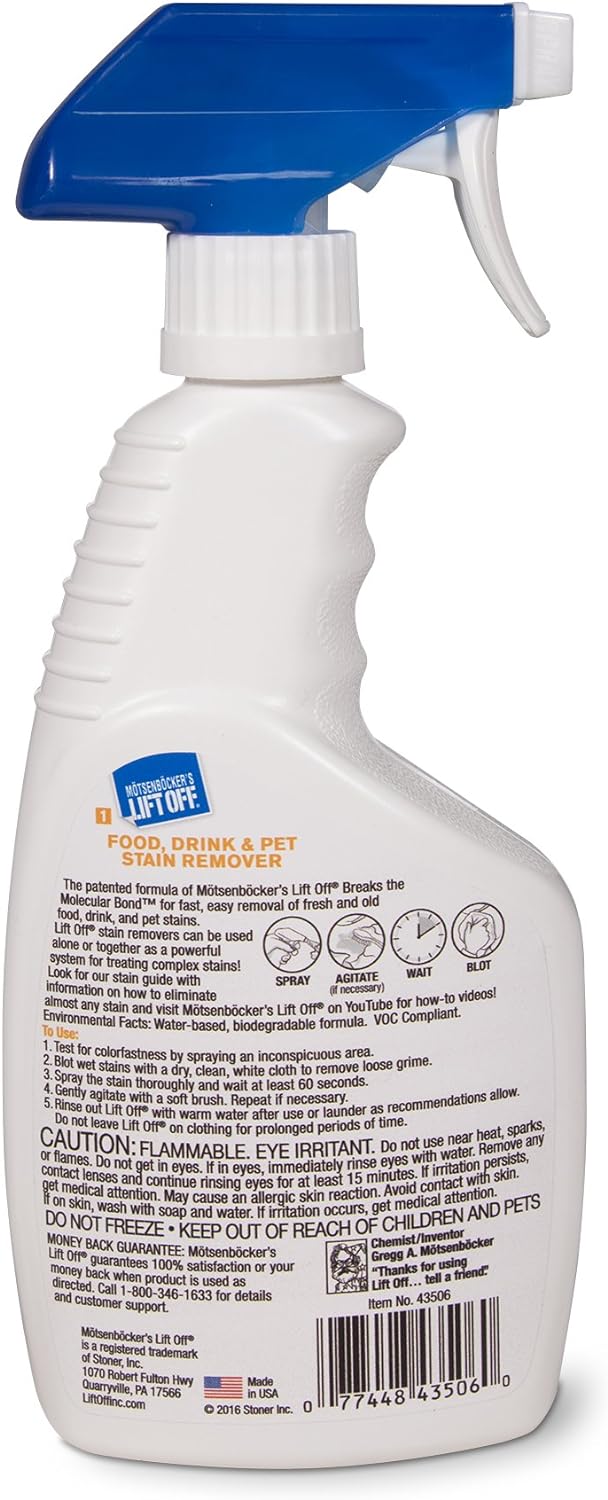 Motsenbocker’s Lift Off 99089 3-in-1 Stain Removal Kit 16-Ounce Spray Bottles Fast and Easy Removal of All Types of Stains Use for Pre-Wash Laundry Treatment Safe on Non-Washables Low VOCs, Set of 3 : Health & Household