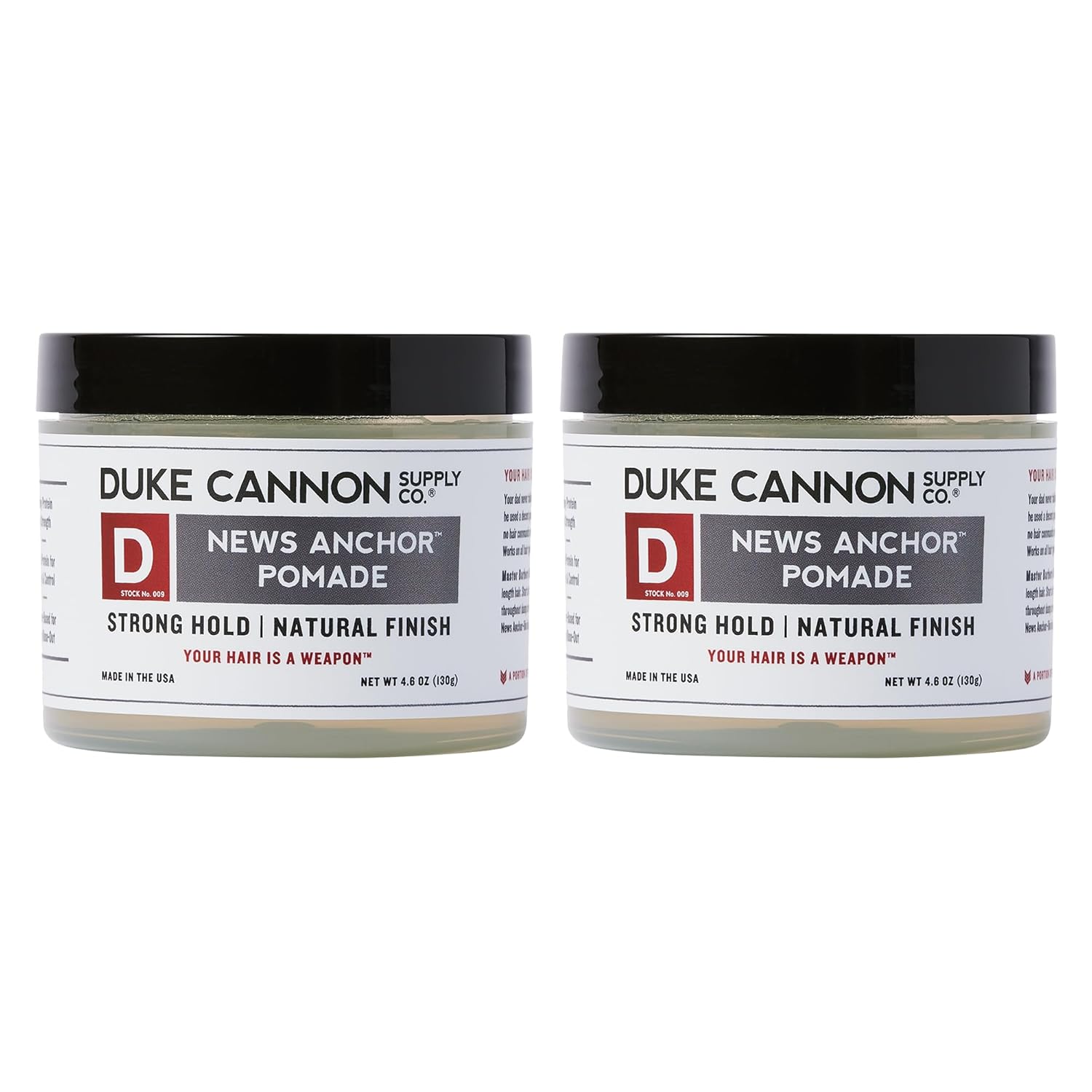 Duke Cannon News Anchor Hold Pomade (Pack of 2, NEWS ANCHOR) : Beauty & Personal Care
