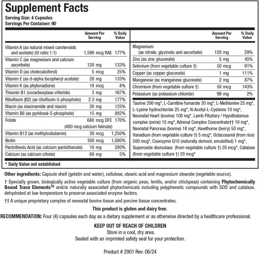Biotics Research Bio Cardiozyme Forte Healthy Heart Multivitamin. Broad Spectrum Formulation Designed To Support Cardiovascular Health And Function. Powerful Antioxidant Support 360 Capsules