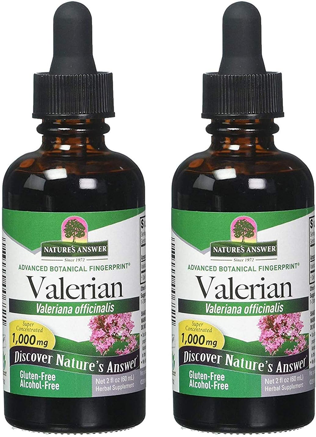 Nature'S Answer Valerian Root 1000Mg 2 Extract | Promotes Restful Sleep | Calms & Relaxes | Super Concentrated | Gluten-Free, Alcohol-Free, Kosher Certified & Vegan 2 | 2 Pack