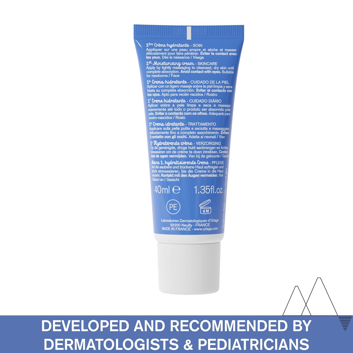 Uriage Baby Face Moisturizing Cream With Organic Edelweiss & Shea Butter | Hydrates & Prevents Dryness, Fast-Absorbing & Non-Sticky, 97% Ingredients Of Natural Origin, 40 Ml