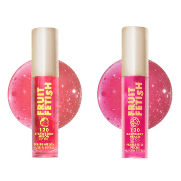 Milani Fruit Fetish Lip Oil Bundle - Raspberry Peach & Strawberry Melon - Hydrating Lip Gloss