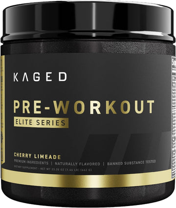 Kaged Pre Workout Powder Pre-Workout Elite For Men & Women | High Stimulant For Energy, Focus, Pumps | L-Citrulline, Beta Alanine, Creatine & 388Mg Of Organic Caffeine | Cherry Limeade | 20 Servings