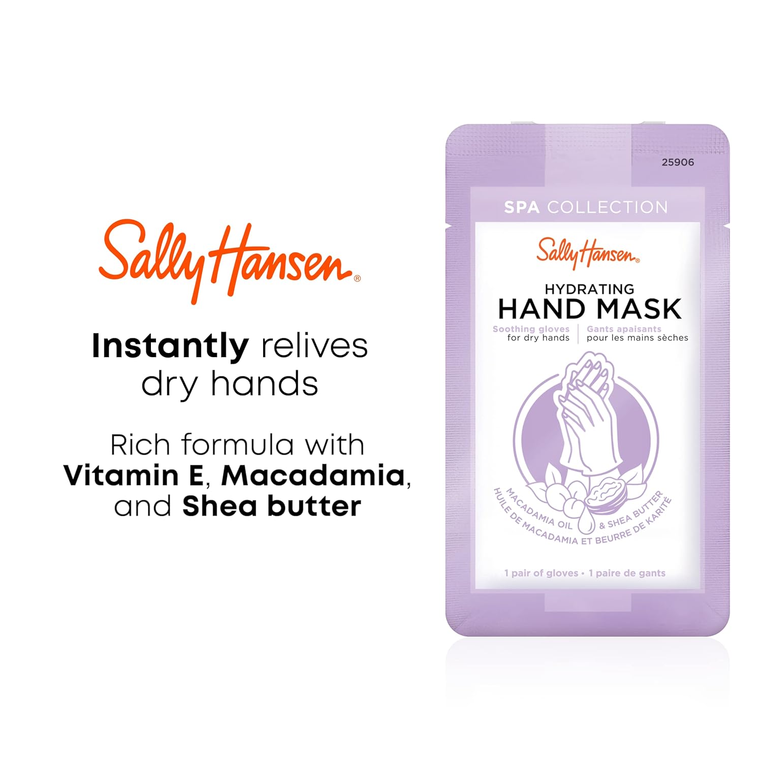 Sally Hansen Spa Collection, Hydrating Hand Mask, Soothing Gloves for Dry Hands, Includes Vitamin E, Macadamia and Shea Butter : Beauty & Personal Care