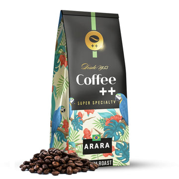 Whole Bean Coffee Plus | Unique Flavor Of A Specialty Coffee | Gourmet Fresh Coffee Experience, Grind It And Get The Perfect Cup | Medium Roast Beans | Arara | Bag Of 8.8 Oz