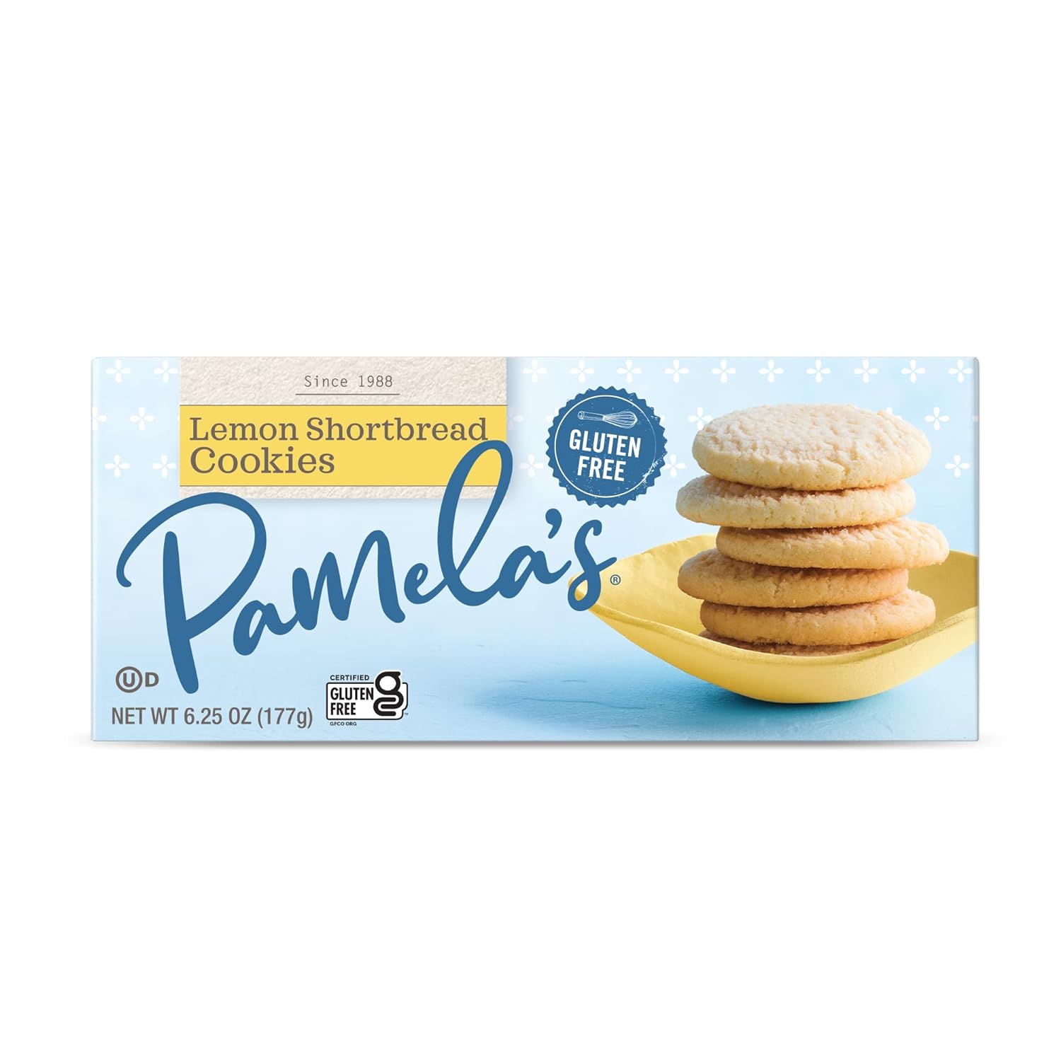 Pamela's Products Lemon Shortbread Gluten Free Cookies,6.25 Ounce (Pack of 6) : Everything Else