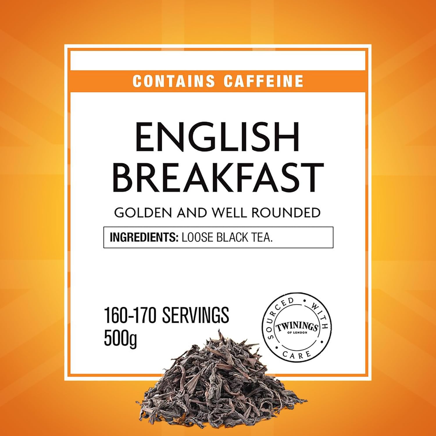 Twinings English Breakfast Loose Leaf Black Tea, 17.64 Ounce (500g) Tin, Caffeinated, Enjoy Hot or Iced