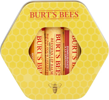 Burt'S Bees Moisturising Lip Balm, Tinted Lip Balm And Lip Shimmer, Mistletoe Kiss