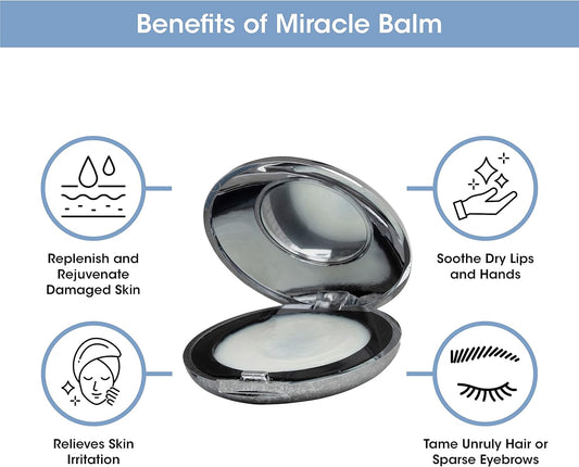 Proto-Col - Miracle Balm, Collagen And Vitamin E Moisturiser For Lips, Skin And Face, Soothes Chapped Lips And Dry Skin, Fast Absorbing On The Go Vegan Relief With Hydrating Hyaluronic Acid (3Ml)