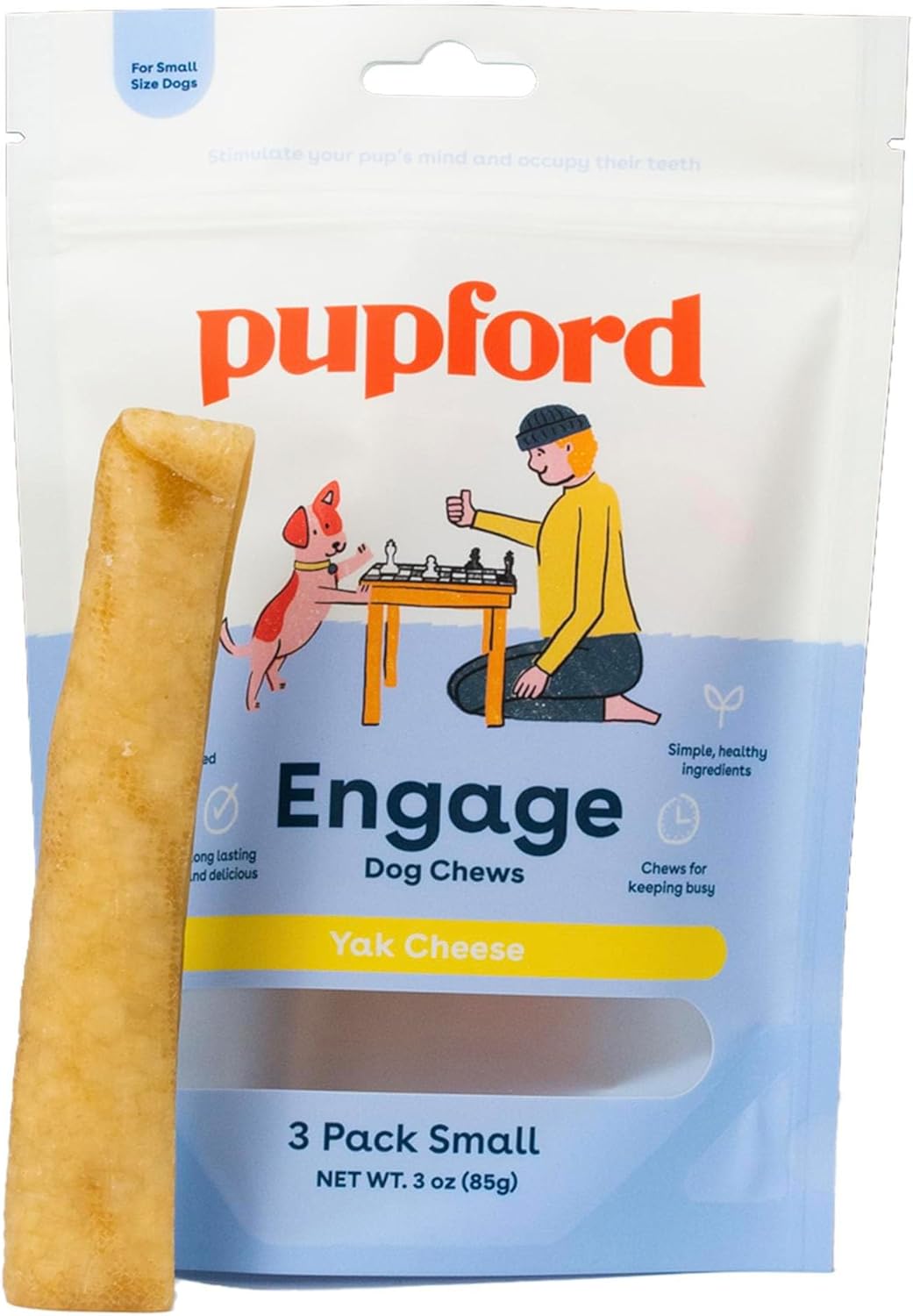 Pupford Yak Cheese Himalayan Dog Chews | For Aggressive Chewers | Durable & Long-Lasting Chews For Teething Puppies & Dogs Simple, Natural Ingredients, Low Calorie, Delicious Treat