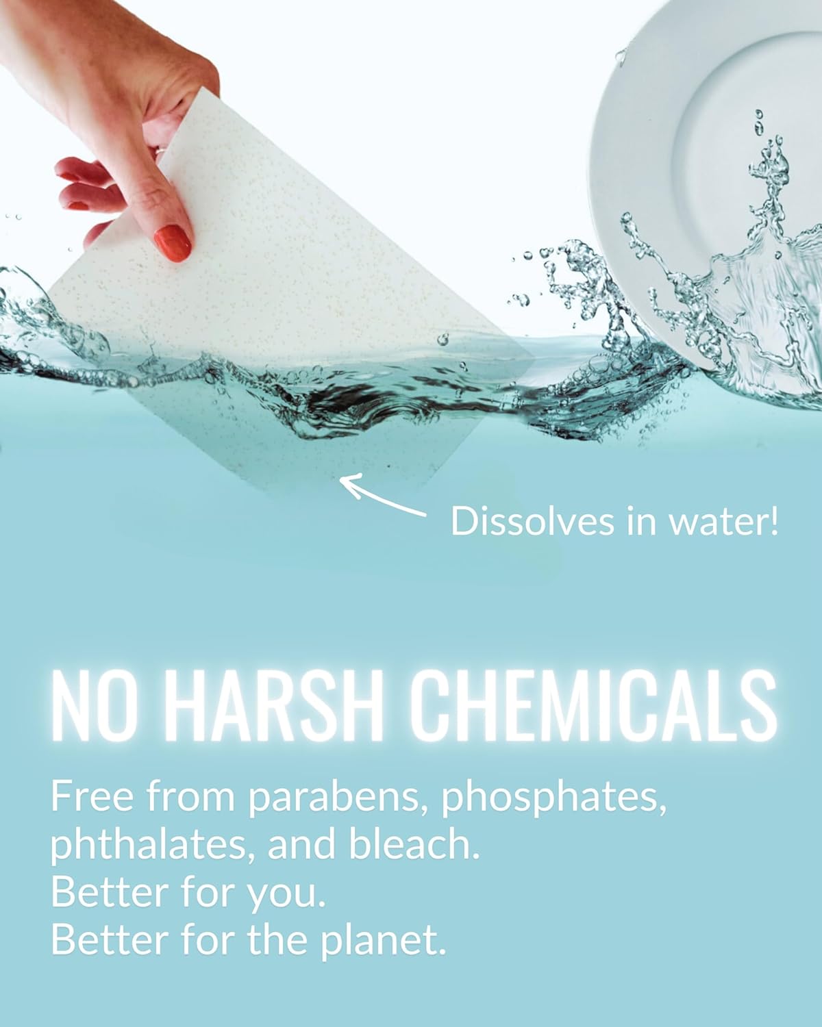 WEIGHTLESS Dishwasher Detergent Sheets - Enzyme-Powered Formula Cuts Grease & Dissolves Stuck On Food - Plastic Free & Eco Friendly Alternative to Pods, Liquid & Powder - No Harsh Chemicals - 60 Loads : Health & Household