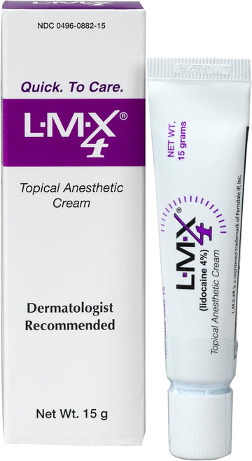 Lmx4 Lidocaine Pain Relief Cream, 15G Tube – Topical, Fast Acting, Long Lasting Use For Cuts, Scraps, Sunburn, Bites