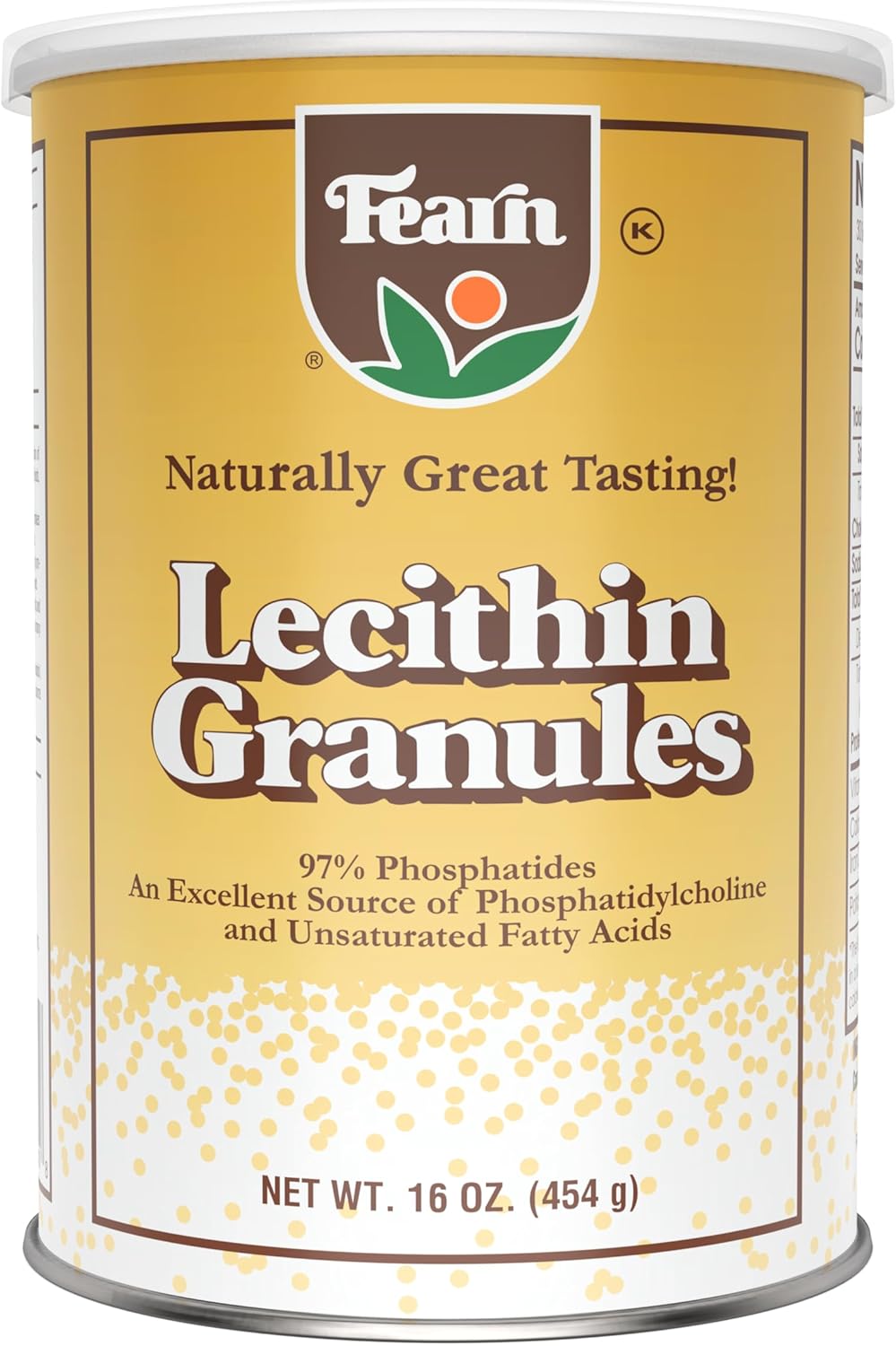 Fearn Natural Foods Soy Lecithin Granules – Fat Emulsifier With Essential Nutrients For Health, Improve Texture Of Cakes, Breads & Diy Gummies, 16 Oz