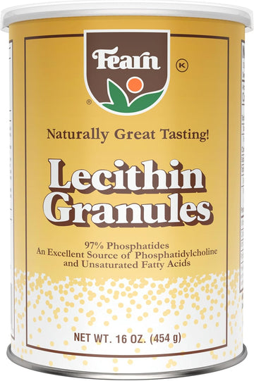 Fearn Natural Foods Soy Lecithin Granules – Fat Emulsifier With Essential Nutrients For Health, Improve Texture Of Cakes, Breads & Diy Gummies, 16 Oz