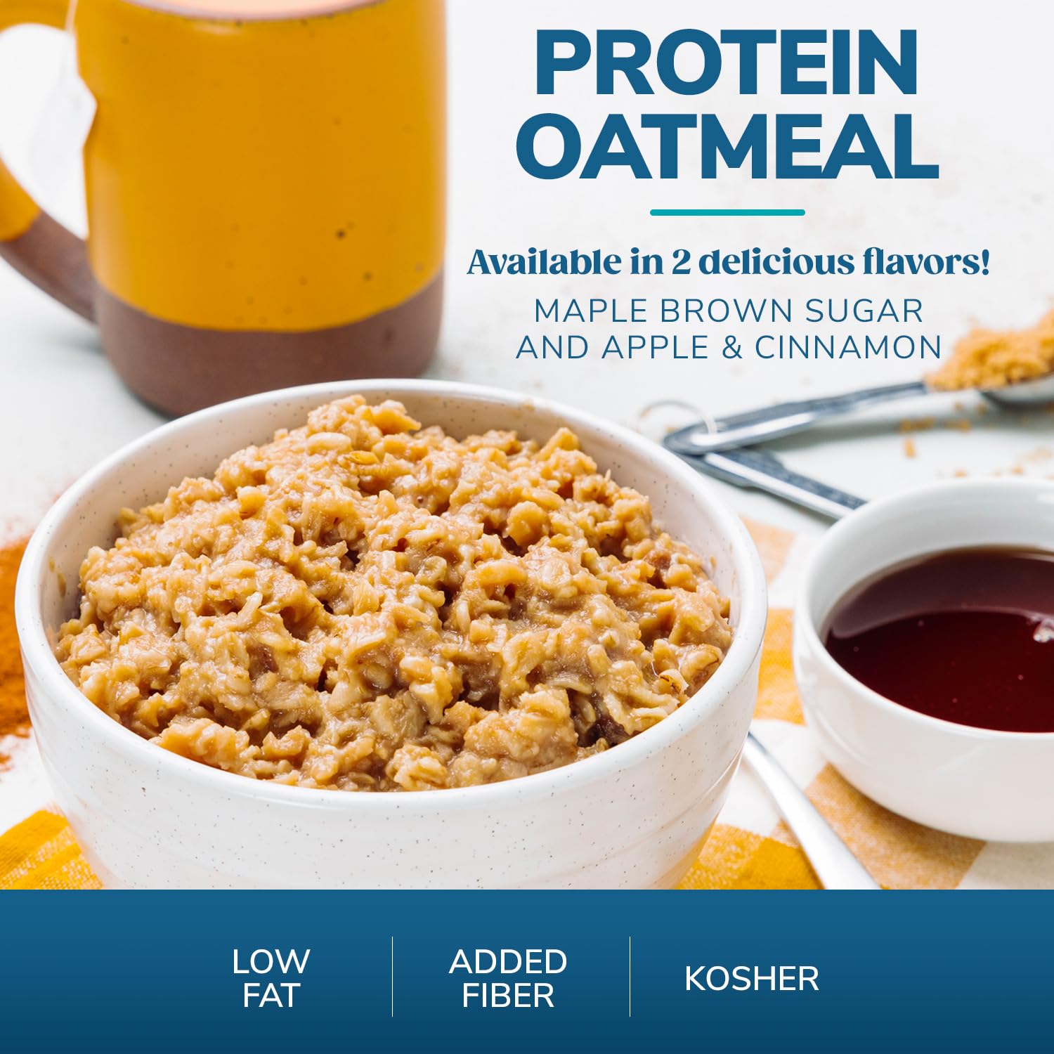 Wonderslim Instant Protein Oatmeal, Apple & Cinnamon, Gluten Free, Low Carb (7Ct)