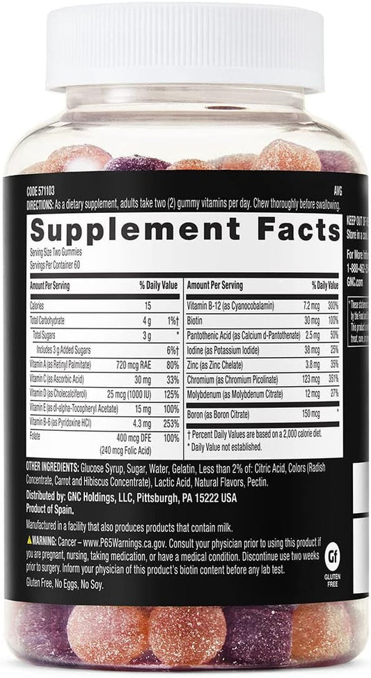 Gnc Mega Men Gummy Multivitamin | Supports Energy, Metabolism, And Immune System, Gluten Free | Mixed Berry | 120 Gummies