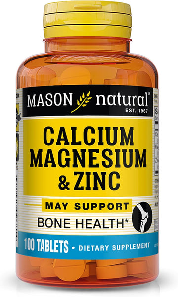 MASON Vitamins Calcium Magnesium & Zinc Tablets, 100 Count